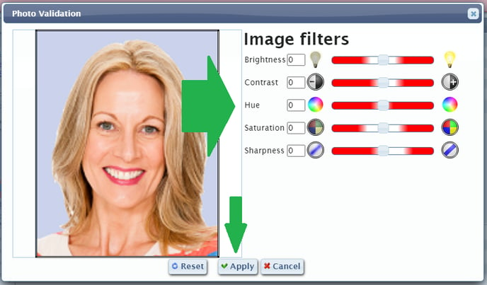 photo validation filters