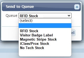 How do you send badge print jobs to the Veonics® Print Queue Manager ...