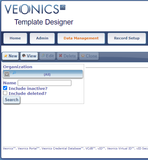 veonics portal template designer search before